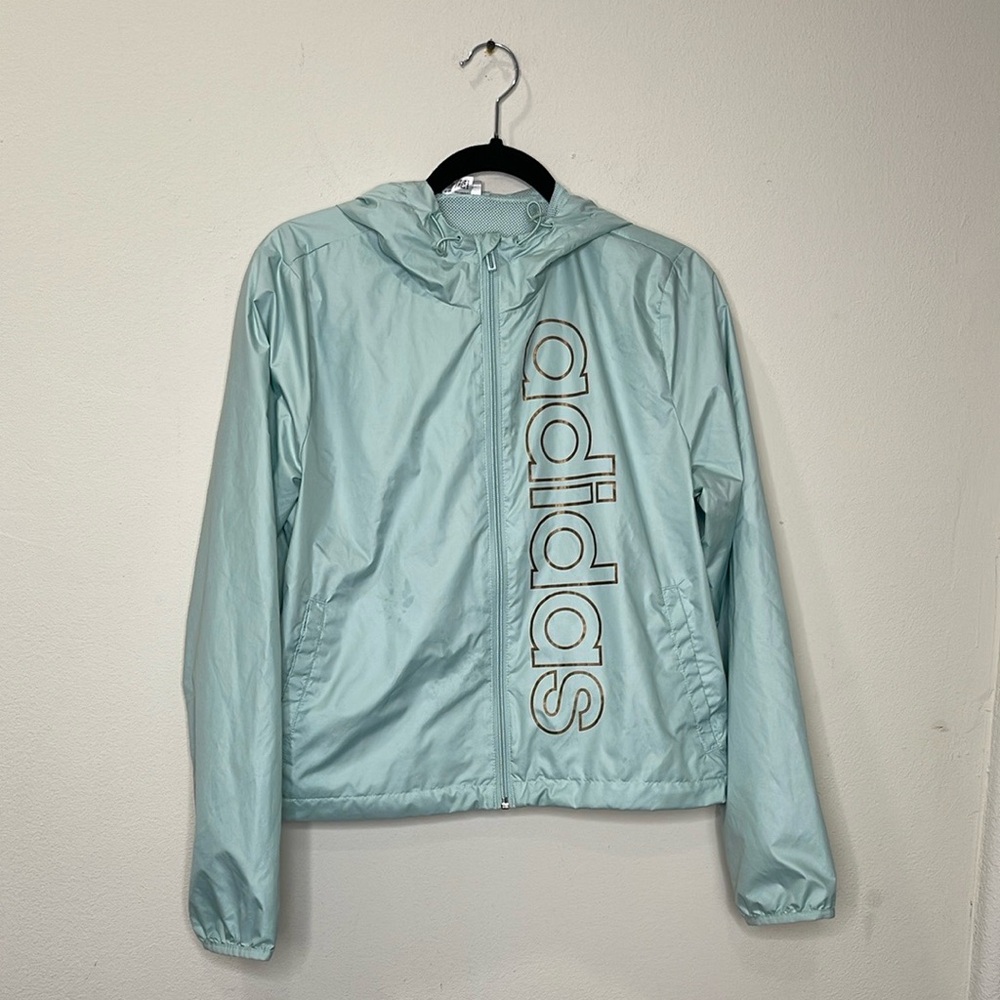 Adidas Hoodie Windbreaker Lightweight Jacket